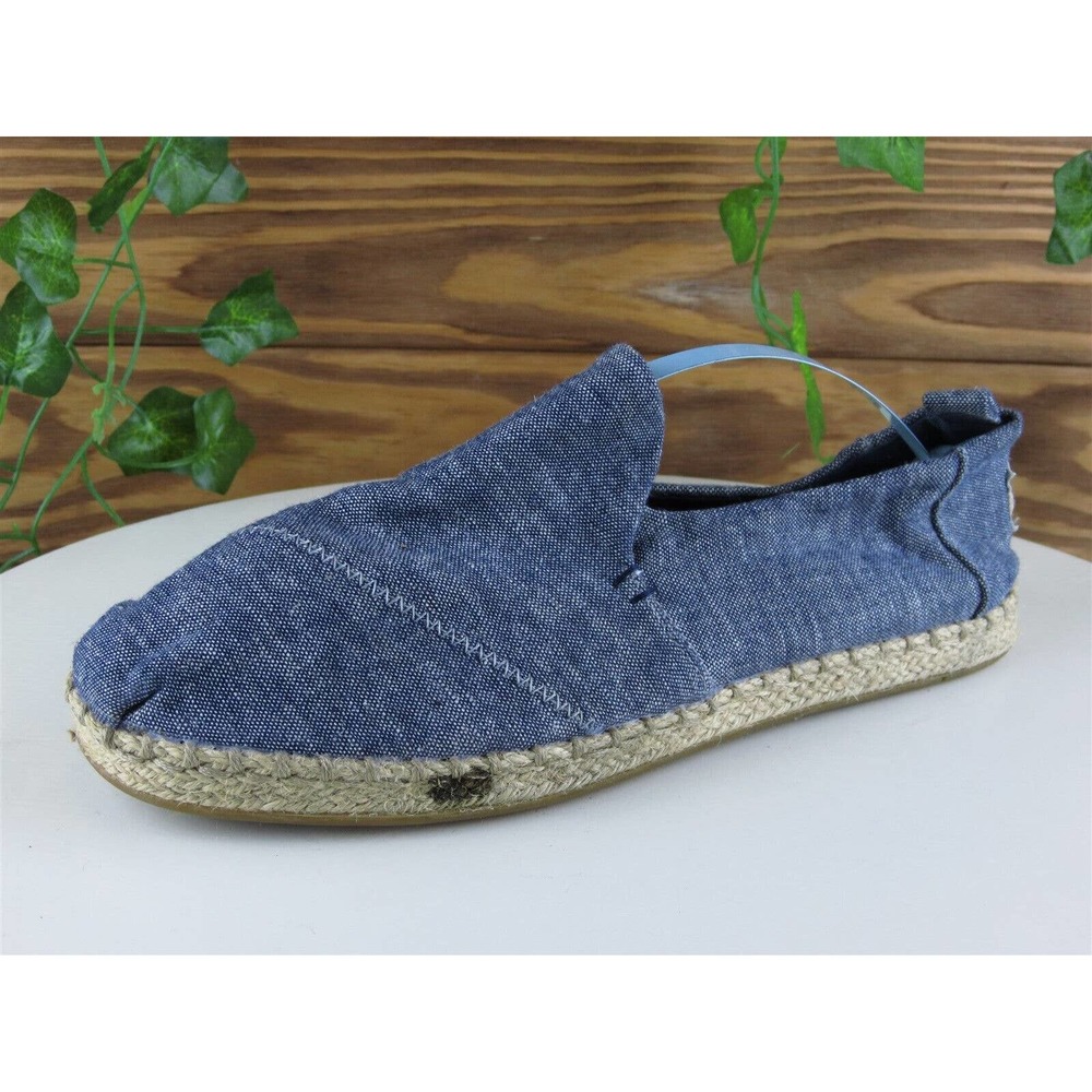 TOMS Size 7.5 Flat Shoes Blue Fabric‎ Women M
